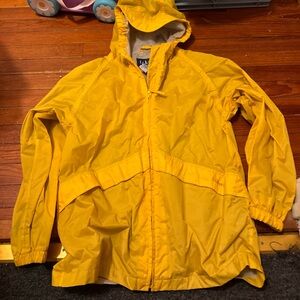 L.L. Bean Kids rain jacket Yellow Jacket size 14-16